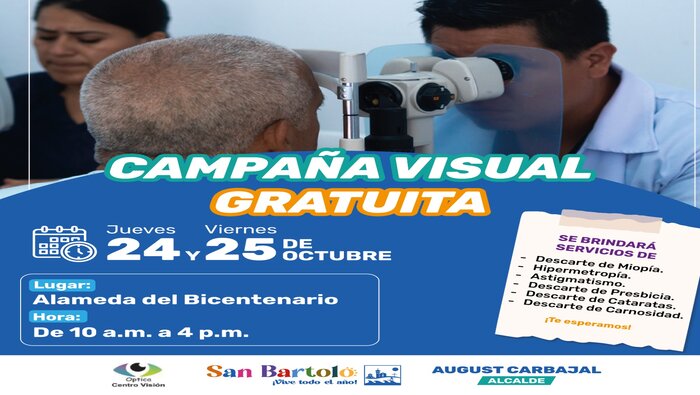 Una acción para promover el cuidado de la salud visual de los vecinos de San Bartolo.