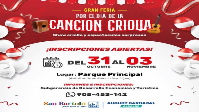Una celebración cultural llena de música, tradición y emprendimiento local en San Bartolo.
