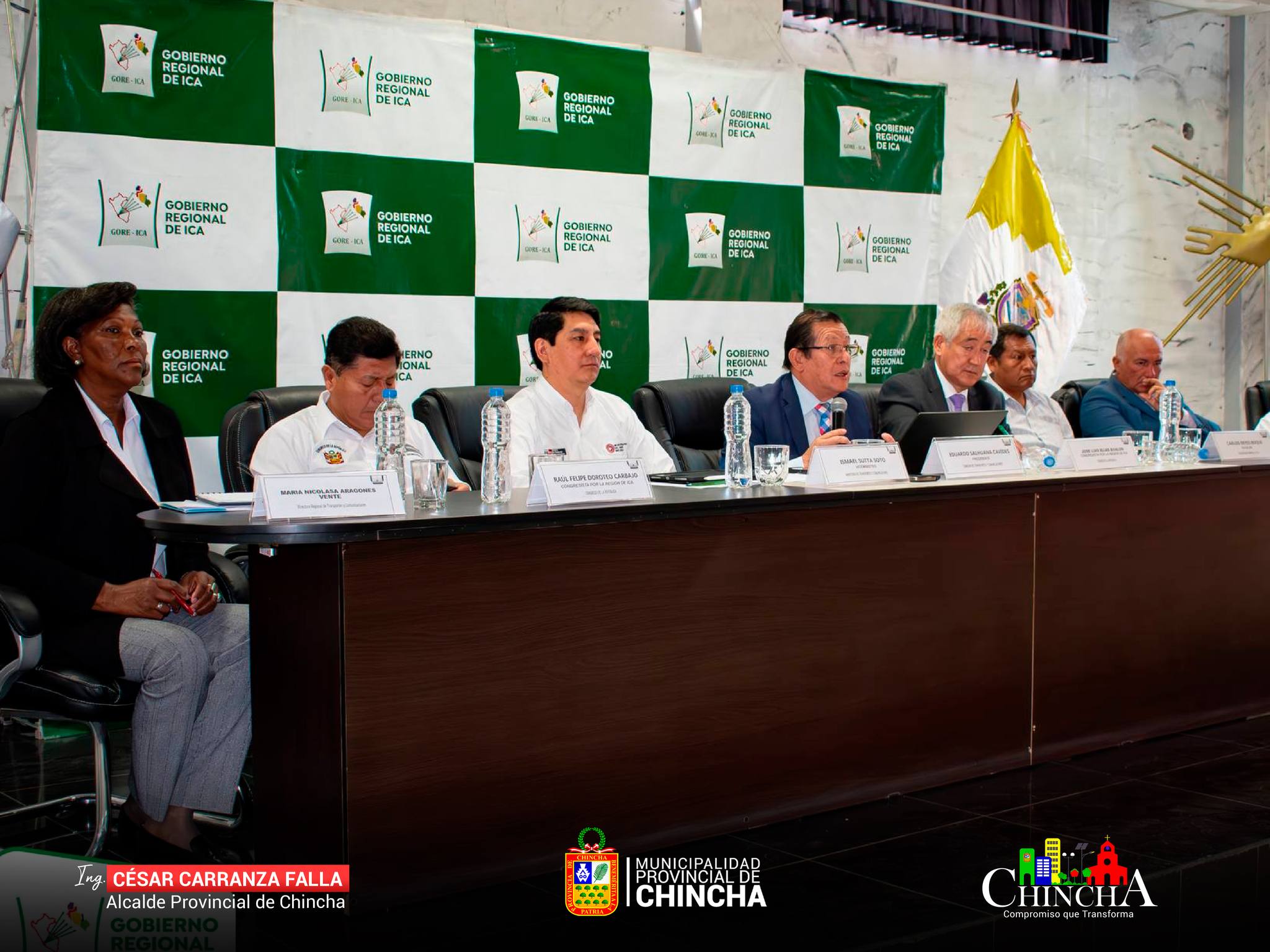 El burgomaestre manifestó la preocupación de darle un ingreso a la provincia de chincha, por la playa el socorro, ya que en la actualidad no tiene un desvió cercano a la provincia.
Mediante estas reuniones y comisiones se busca el desarrollo integral a la provincia, que es el único objetivo de la actual gestión edil.