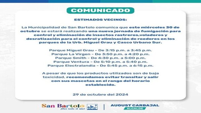 Acción preventiva para mantener la seguridad y salubridad de nuestros espacios públicos.
