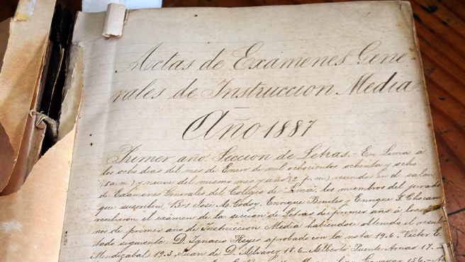 Declaran Patrimonio Cultural de la Nación al “Primer Libro de Actas de Evaluación del Ministerio de Educación, Lima 1887–1906”