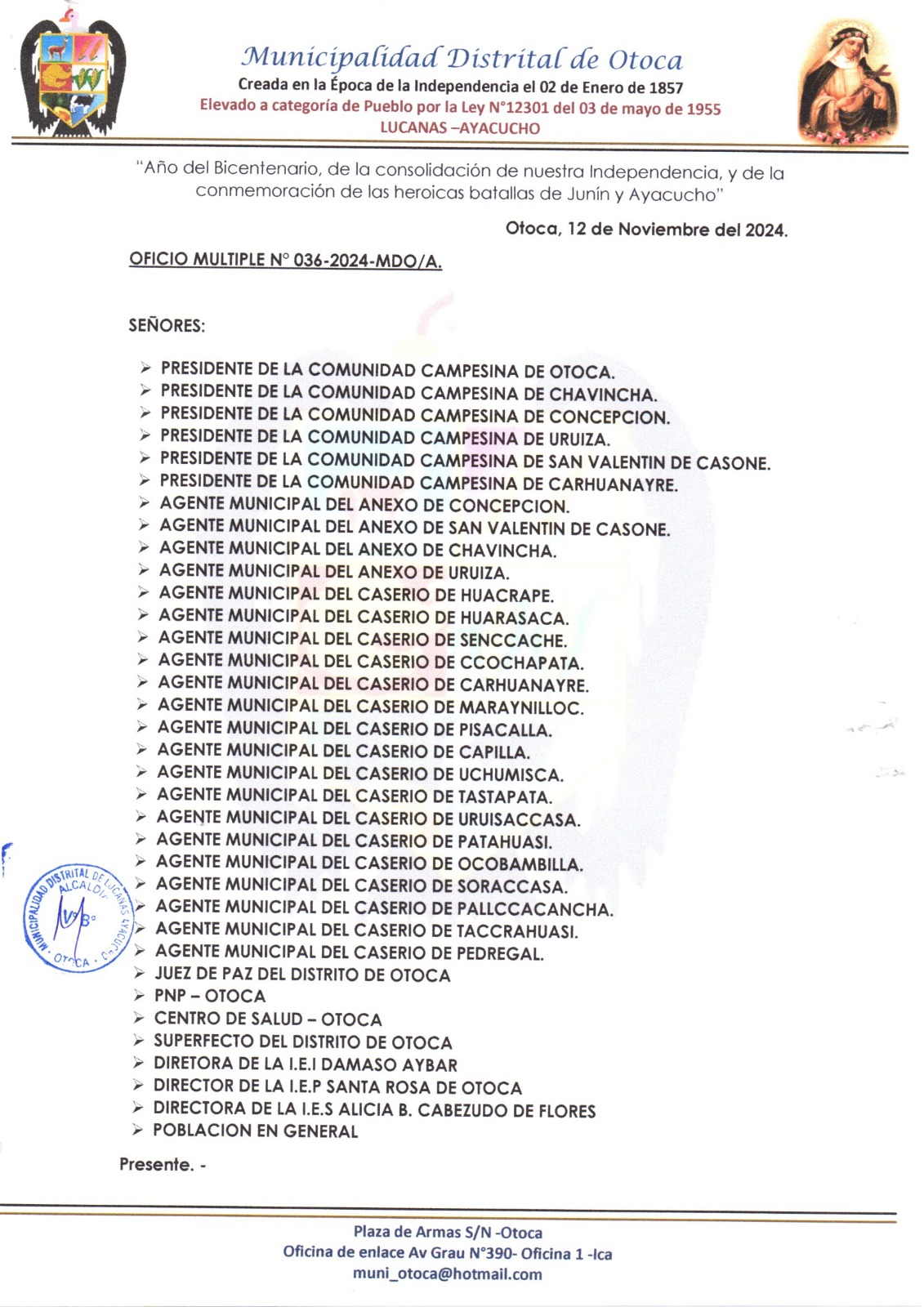 AUDIENCIA PUBLICA DE RENDICIÓN DE CUENTAS