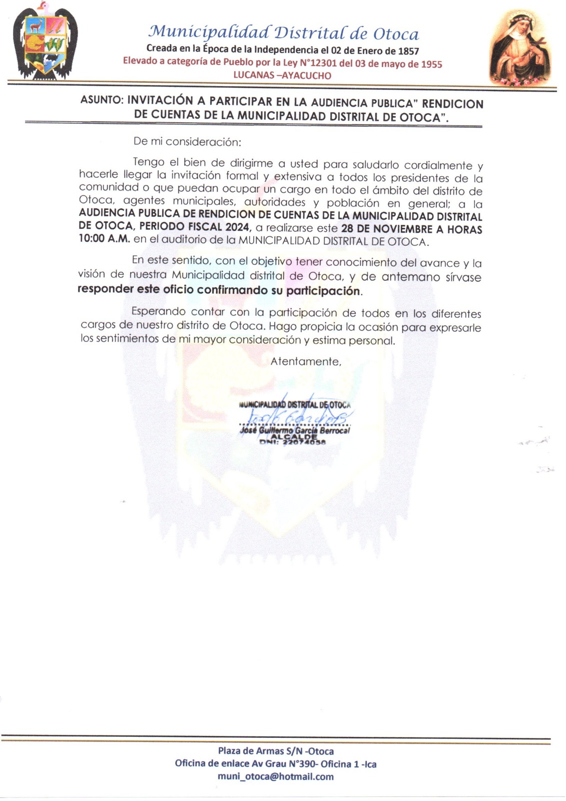 AUDIENCIA PUBLICA DE RENDICIÓN DE CUENTAS 2