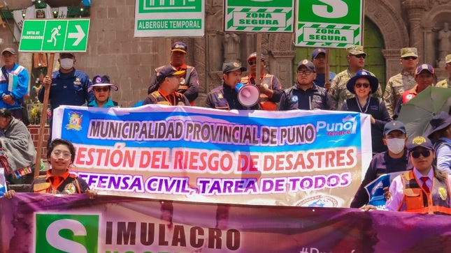 Plataforma provincial de defensa civil realizo la marcha de sensibilización y concientización del simulacro nacional multipeligro 
