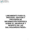 Vista preliminar de documento LINEAMIENTO SOBRE EL ABORDAJE Y RESPETO DE LAS SALVAGUARDAS REDD+