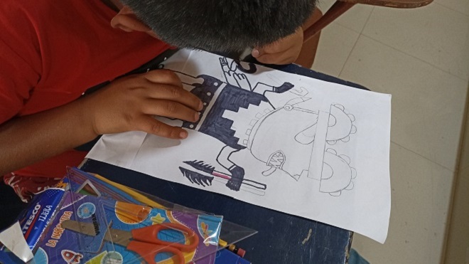TALLERES NIÑOS PACORA HUACA BANDERA