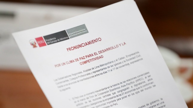 Foro APEC permitirá captar inversiones para el desarrollo regional y nacional