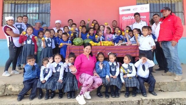 Municipalidad de Callayuc entrega alimentos frescos a usuarios de Qali Warma