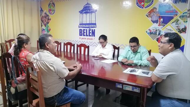 Reunión con los dirigentes de la comunidad San Juan de Múnich - Río Itaya, con la finalidad de informar sobre los avances