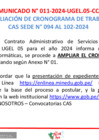 Vista preliminar de documento COMUNICADO_011_CAS_094_102_AMPLIACION DE CRONOGRAMA