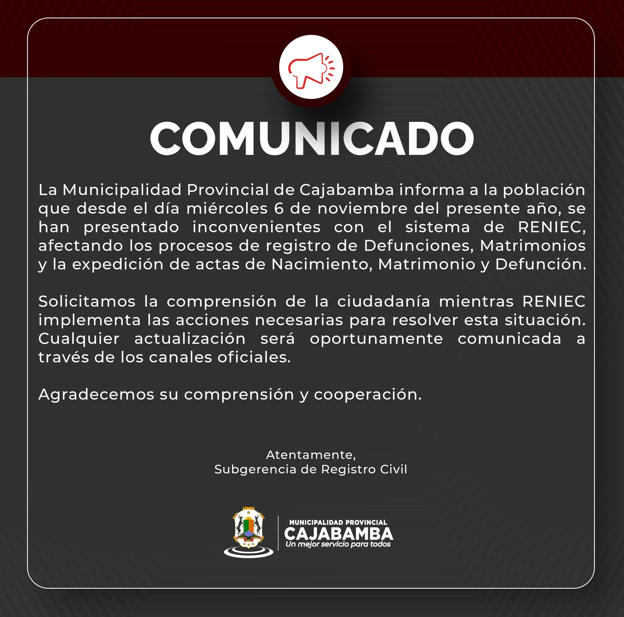 Comunicado