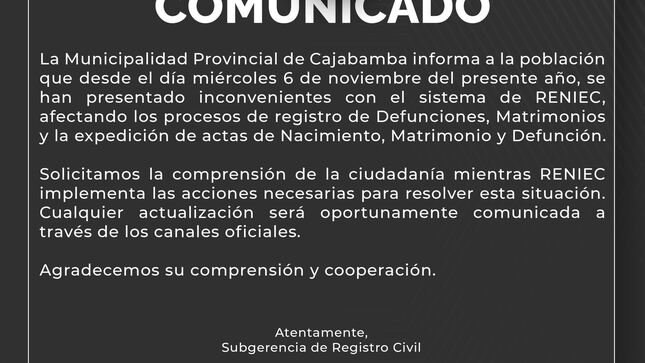 Comunicado
