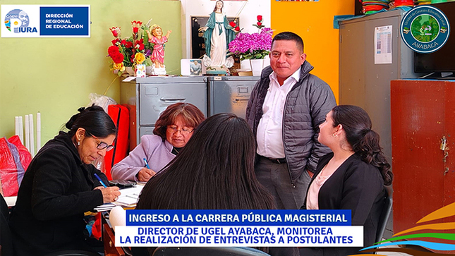 Director de UGEL AYABACA Supervisa la realización de Entrevistas a Postulantes a la  CPM 2024