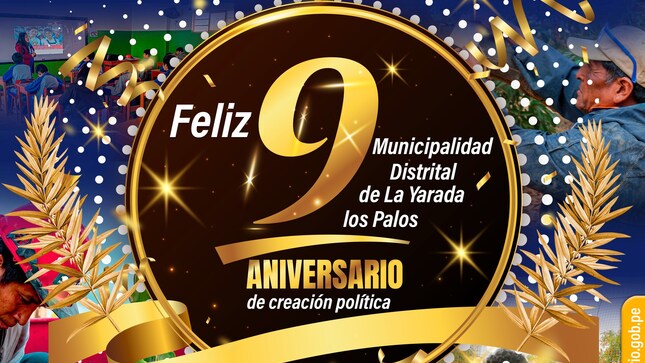 imagen de felicitaciones por aniversario de creacion politica a La Yarada Los Palos