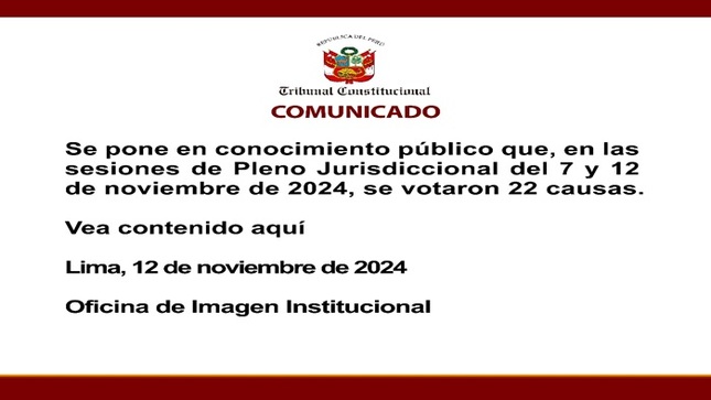 Comunicado 7 y 12 de noviembre