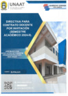 Vista preliminar de documento Directiva para Contrato Docente por Invitación (Semestre Académico 2024-II)