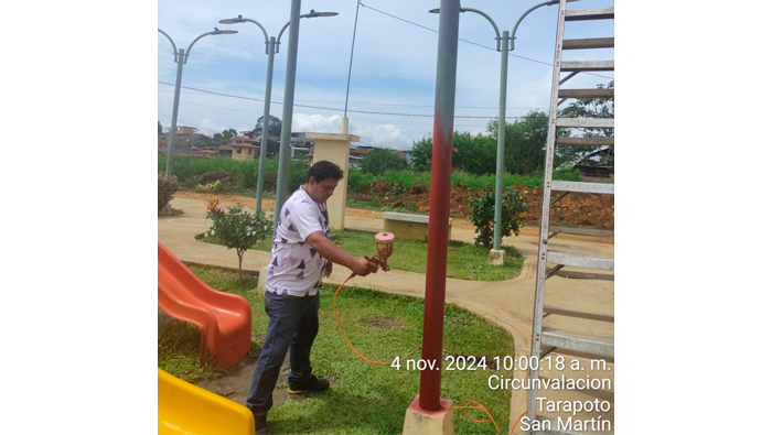 MPSM realiza mantenimiento del parque Ahuashillo.