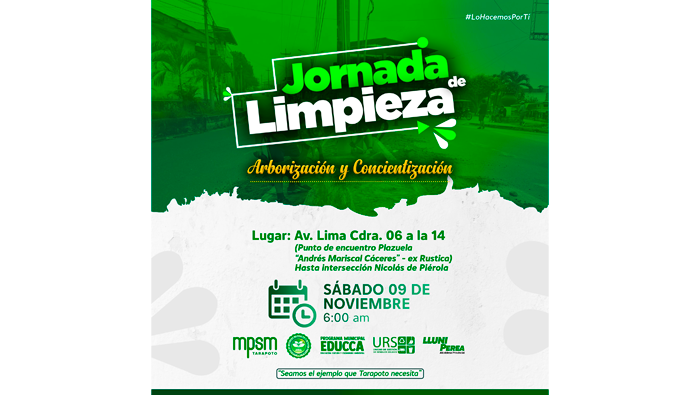 Jornada de Limpieza, Arborizaci贸n y Concientizaci贸n en el Jr. Lima Cdra. 06 - 14.