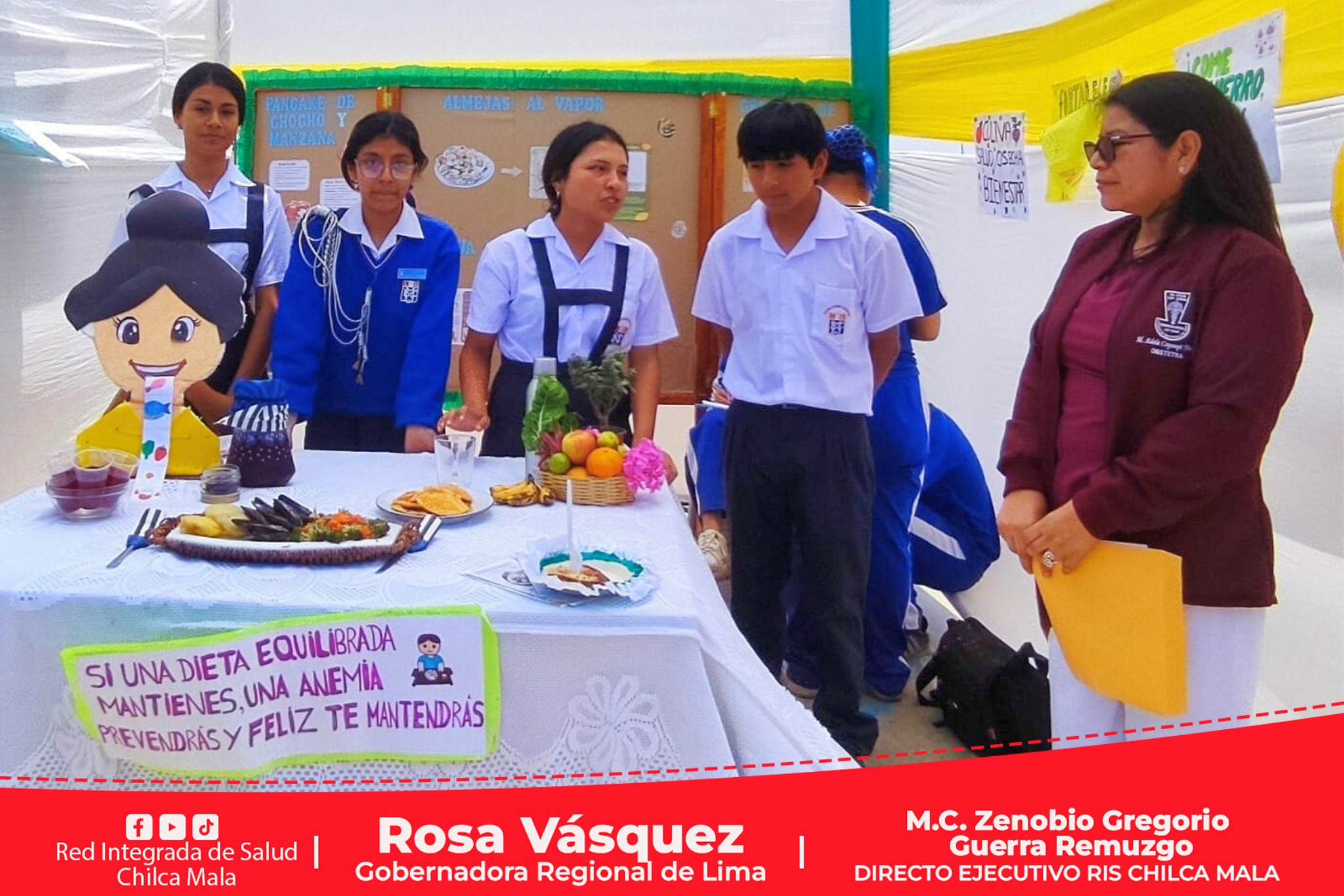RIS Chilca Mala participa de 7ma Feria Gastronómica sobre alimentación saludable en adolescentes en el distrito de Mala
