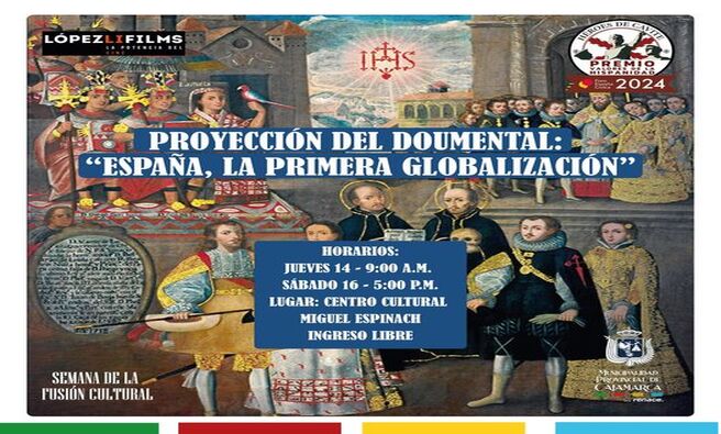 En el marco de la Semana de la Fusión Cultural en Cajamarca, no te pierdas esta proyección especial, con el apoyo de la Asociación Cultural Héroes de Cavite. ¡Te esperamos para disfrutar de la historia y el legado hispano! 😃✨
