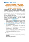 Vista preliminar de documento CONVOCATORIA DE PRÁCTICAS PROFESIONALES AREA DE OPERACION Y MANTENIMIENTO ZONAL - PUTINA - copia