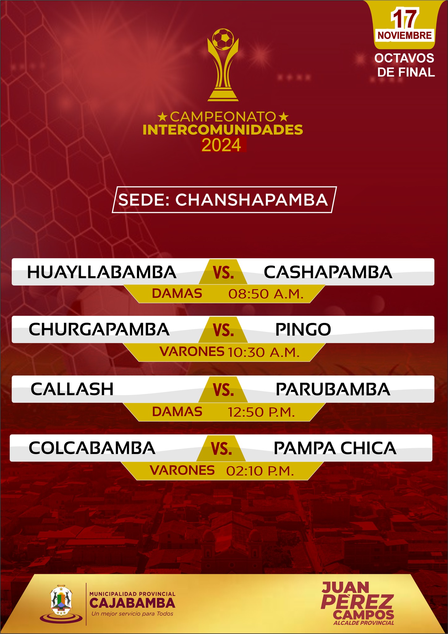 OCTAVOS DE FINAL  - CAMPEONATO INTERCOMUNIDADES 2024