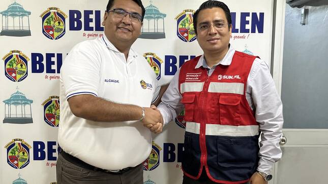 El alcalde Cesar Vidaurre Floridas recibió con mucho agrado la visita protocolar del abogado Lee Paolo Rivera Guerra