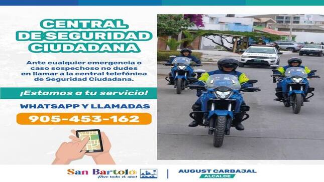 Ante cualquier emergencia, comuníquese con nuestra Central de Emergencia de Seguridad Ciudadana al Tlf. 905 453 162. Estamos disponibles las 24 horas del día para atender cualquier situación urgente.