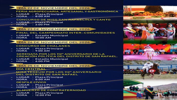 Flyer sobre la programación de actividades pagina 2