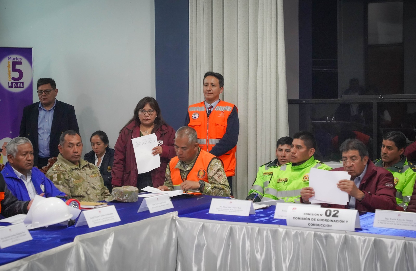 Presidenta de la Corte de Cusco participó en el tercer simulacro nacional multipelgro nocturno en Quispicanchi