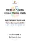 Vista preliminar de documento AGENDA DE SESIÓN DE CONSEJO REGIONAL N° 033-2024-CR/GRL