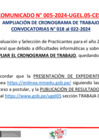 Vista preliminar de documento Ampliación de Cronograma de Trabajo