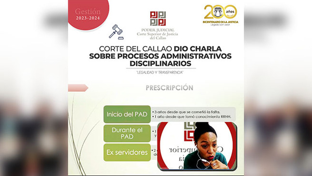 Capacitan a servidores judiciales de áreas administrativas de la Corte del Callao sobre el Procedimiento Administrativo Disciplinario