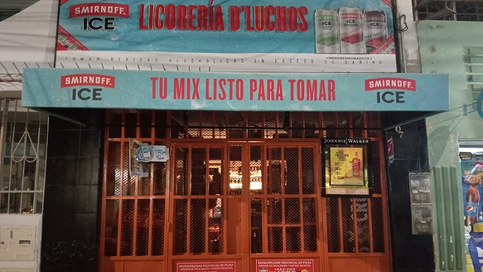 Licorería cerrada de forma definitiva