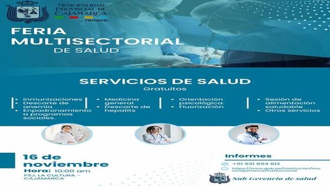 🌟✨ ¡𝐏𝐫𝐞𝐩𝐚́𝐫𝐚𝐭𝐞 𝐩𝐚𝐫𝐚 𝐥𝐚 𝐅𝐞𝐫𝐢𝐚 𝐌𝐮𝐥𝐭𝐢𝐬𝐞𝐜𝐭𝐨𝐫𝐢𝐚𝐥 𝐝𝐞 𝐒𝐚𝐥𝐮𝐝!🏥👩‍⚕️💉 𝐕𝐞𝐧 𝐲 𝐩𝐚𝐫𝐭𝐢𝐜𝐢𝐩𝐚 𝐝𝐞 𝐞𝐬𝐭𝐚 𝐣𝐨𝐫𝐧𝐚𝐝𝐚 𝐥𝐥𝐞𝐧𝐚 𝐝𝐞 𝐚𝐭𝐞𝐧𝐜𝐢𝐨́𝐧 𝐦𝐞́𝐝𝐢𝐜𝐚 𝐠𝐫𝐚𝐭𝐮𝐢𝐭𝐚, 𝐜𝐡𝐚𝐫𝐥𝐚𝐬 𝐢𝐧𝐟𝐨𝐫𝐦𝐚𝐭𝐢𝐯𝐚𝐬 𝐲 𝐚𝐜𝐭𝐢𝐯𝐢𝐝𝐚𝐝𝐞𝐬 𝐩𝐚𝐫𝐚 𝐭𝐨𝐝𝐚 𝐥𝐚 𝐟𝐚𝐦𝐢𝐥𝐢𝐚. 👨‍👩‍👧‍👦🎉 ¡𝐓𝐞 𝐞𝐬𝐩𝐞𝐫𝐚𝐦𝐨s! 