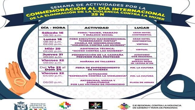 💜📅Del 16 al 28 de noviembre, llevaremos a cabo una serie de eventos en conmemoración del Día Internacional de la Eliminación de la Violencia contra la Mujer. Este espacio busca visibilizar, reflexionar y actuar frente a esta problemática que afecta a tantas mujeres alrededor del mundo.