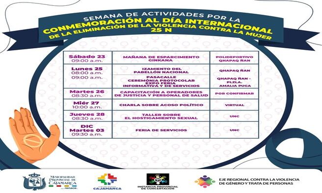 ππ
Del 16 al 28 de noviembre, llevaremos a cabo una serie de eventos en conmemoraciΓ³n del DΓa Internacional de la EliminaciΓ³n de la Violencia contra la Mujer. Este espacio busca visibilizar, reflexionar y actuar frente a esta problemΓ‘tica que afecta a tantas mujeres alrededor del mundo.