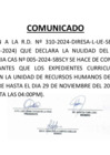 Vista preliminar de documento Comunicado para recoger legajos - 21.11.2024