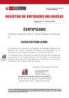 Vista preliminar de documento 111  IGLESIA CRISTIANA LA VIÑA - CERTIFICADO - RENOVACION