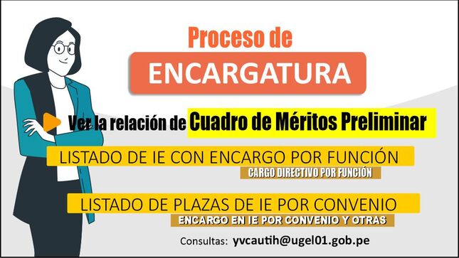 Proceso de Encargaturas - CUADROS DE MÉRITOS PRELIMINARES