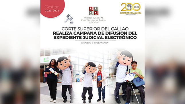 Corte Superior del Callao realiza campaña de difusión del Expediente Judicial Electrónico