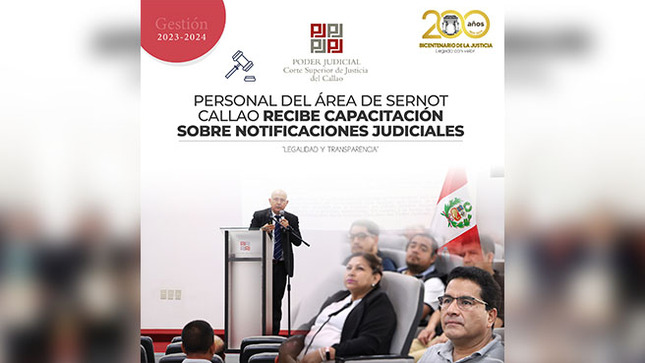  Personal del área de SERNOT Callao recibe capacitación sobre notificaciones judiciales