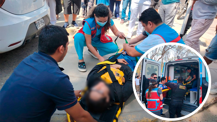 Gracias a la rápida respuesta de la Central de Emergencias 106, una ambulancia del SAMU llegó al lugar del incidente en poco tiempo. El personal de salud del SAMU proporcionó los primeros auxilios a la paciente, quien presentaba múltiples contusiones y una fractura de tibia desplazada.