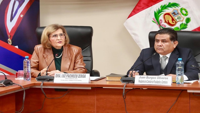 Presidenta del Tribunal Constitucional asiste a citación de la Comisión de Fiscalización y Contraloría del Congreso de la República