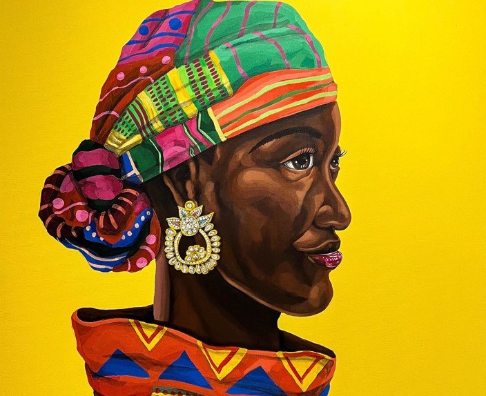 Grafiti que muestra a mujer afroperuana