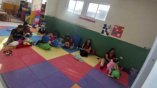 Ludotecas de Huarmey, trabajando en la estimulación temprana de los pequeños del hogar.  