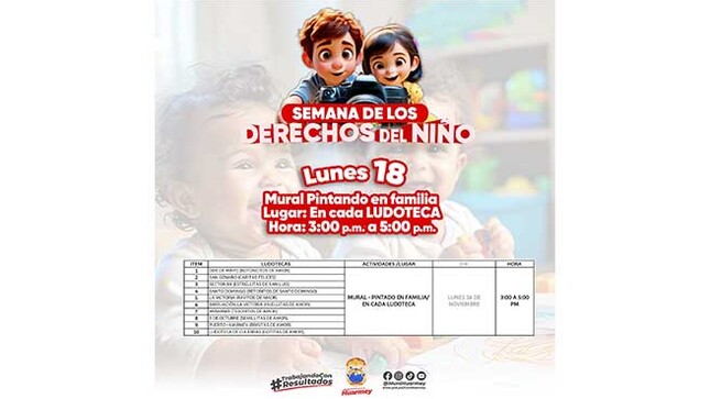 Programación Semana de los Derechos del Niño. 
