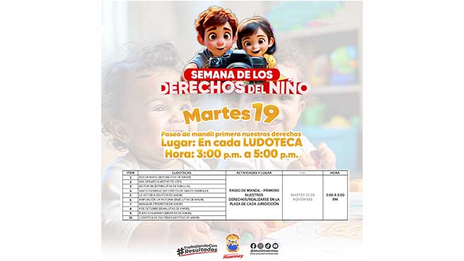 Programación Semana de los Derechos del Niño.