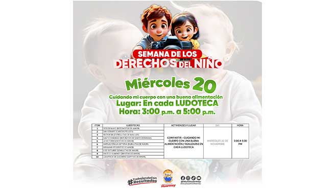 Programación Semana de los Derechos del Niño.