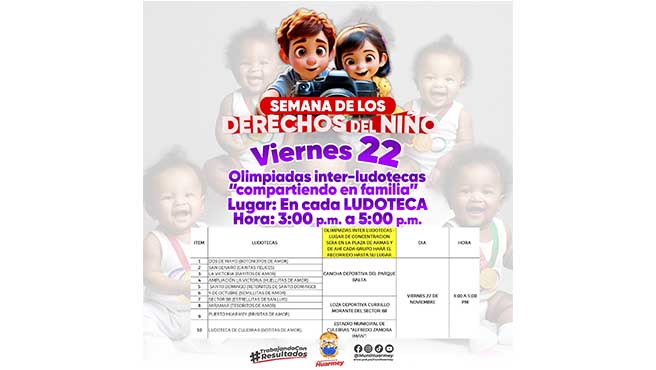 Programación Semana de los Derechos del Niño.